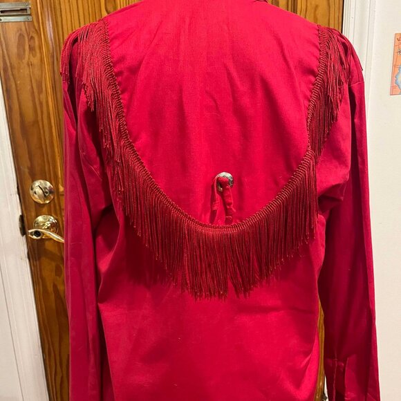 Red Western Cowgirl Shirt - Picture 3 of 5